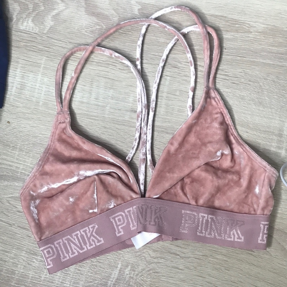 PINK velvet bralette